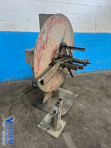 1500 lb. Motorized coil reel, 16" mandrel length, 59" outside dimensions, 12"-20" ID, dancer arm, 3/4 HP