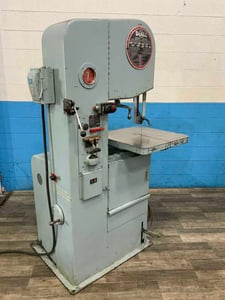 16" x 13" DoAll #1612-0, vertical band saw, 24" x24" table, 120" x 1/4" blade, 50-5200 FPM, 1967