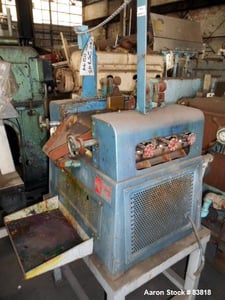 4" x 8" Keith Machinery #4X8, Horizontal Three Roll Mill, knife scraper w/discharge pan, 1 HP
