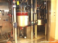42.2 gallon R & M Italia, Glass Reactor Train w/Glass Lined Reactor, Vertical, 150/FV psi @ 356°F Internal