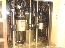 26.4 gallon R & M Italia, Glass Reactor Train w/Glass Lined Reactor, Vertical, 150/FV psi @ 356°F Internal