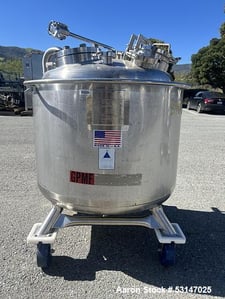 80 gallon Precision Stainless, Stainless Steel Reactor Vessel, 45/FV @ 300°F MAWP, 100 psi @ 300°F Jacket