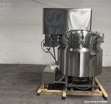 160 gallon Feldmeier, Reactor, Stainless Steel, Vertical, 48" diameter x 10" straight side, 50/FV psi @
