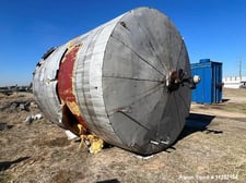 10000 gallon 144" x 144", Carbon Steel Tank, flat bottom, dished top, insulated