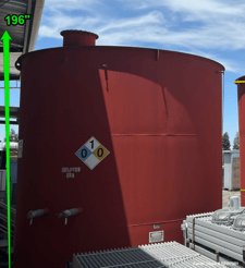 14000 gallon 151" x 196", Bakersfield #4588-2-F, Tank, Carbon Steel, Vertical, flat top & bottom, 1998