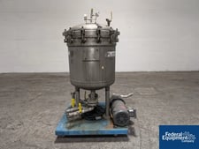 23.25 sq.ft. Sparkler Filter #18S15RF, 316 Stainless Steel, 60/50 psi, jacketed for 50 psi at 350 f, serial#