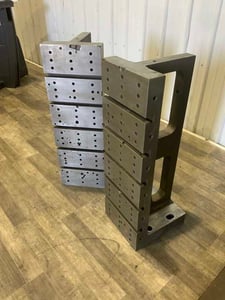 12" x 36" x 14" T-slotted angle plates, 1 set, cast iron