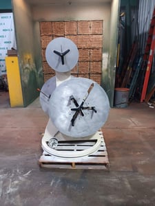 600 lb. PA Industries #DSRA600-D, uncoiler, 600 lb. each side, serial #SP19/53632H