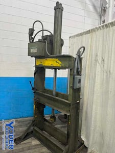 25 Ton, Load King #25H, hydraulic H-frame press, 36" stroke, 41" x11" bed area, 3 HP
