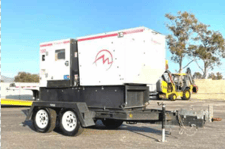 86 KW Magnum #MMG100D, trailer mounted, Tier 4i, sound attenuated enclosure, 120/240/208/277/480 Volts, 9583