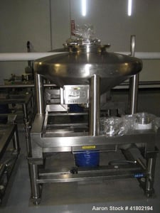 10.5 cu.ft., Zanchetta (IMA) T Tote Bin, Stainless Steel, 40" diax 4" straight side x 24" cone bottom, 15 top