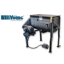 5 cu.ft. Young Industries Machinery, Stainless Steel jacketed ribbon blender, 18" W x 36" L x 20" D tub, 2
