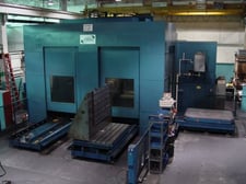 5.9" Scharmann #HeavyCut, 118" X, 118" Y, automatic tool changer, AAC, 60" x90" pllt, Siemens CNC, 1995