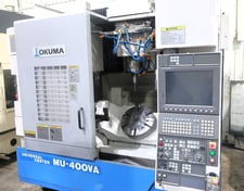 Okuma #MU-400VA, 5-Axis CNC vertical machining center, OSP P200M-H Control, 15000 RPM, 32 automatic tool