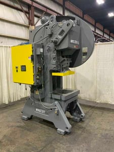 60 Ton, Minster #6SS, OBI flywheel press, 4" stroke, 16" Shut Height, air clutch & brake, 5 HP, 90-180 SPM