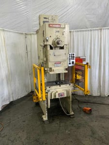 45 Ton, Niagara #E-45, OBI press, 3" stroke, 12-1/4" Shut Height, air clutch & brake, 5 HP, 65 SPM