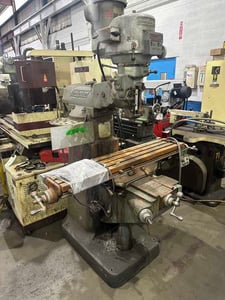 Bridgeport #Series-I, ram type vertical mill, 9" x42" table, 2 HP, 1 shot lube, chrome knee ways