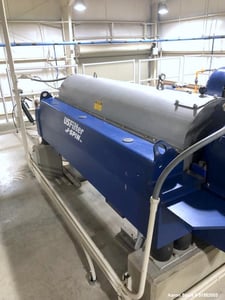 23" x 64.33" U.S. Filter #JS1500ED, Solid Bowl Decanter Centrifuge, Stainless Steel, 81 cu.ft. permissible