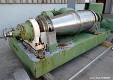 Flottweg #Z5L, Solid Bowl Horizontal Decanter Centrifuge, Stainless Steel, single lead conveyor, 2650 RPM