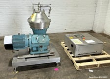14" Alfa-Laval #BTPX-205-SGD-34CDP-50, Desludger Disc Centrifuge, Stainless Steel, 9631 RPM Bowl, 6.5 kW