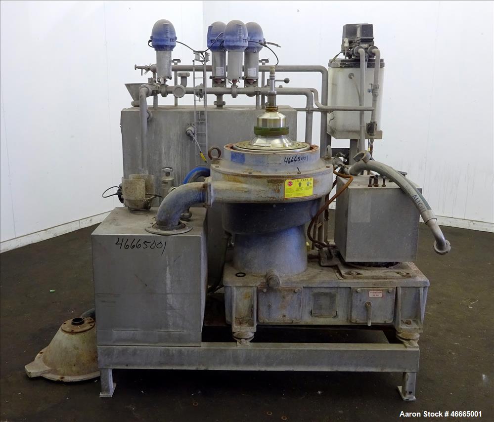Alfa-Laval #WSPX-307-71G, Desludger Disc Centrifuge, Stainless Steel Bowl, liquid/liquid/solids separation