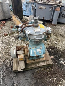 Alfa-Laval #MAB-204S-24-60, Solid Bowl Disc Centrifuge, Stainless Steel Bowl, 8500 RPM Bowl, .4 gallon