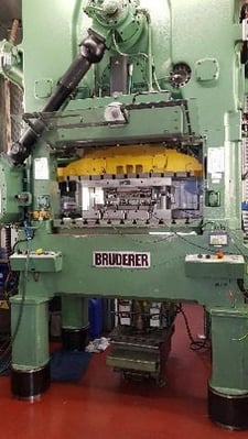 50 Ton, Bruderer #BSTA50L, high speed press, 2" stroke, 11.57" Shut Height, variable speed, 25.59" x37" bed