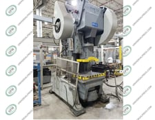 75 Ton, Minster #7, single crank Back Gauge OBI press, 6" stroke, 19" Shut Height, 4" adj., 36" x24" bed, 40