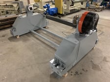 Moore & White, 60" shafted unwind stand with edge guide, 3" air shaft, pneumatic brake