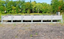 Motivair #MFC2100, fluid cooler, 12 fan, 300 psig, 2.5" inlet /2.5" outlet flange, 2016