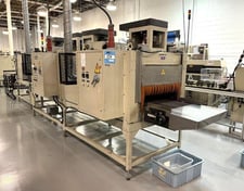24" width x 9" H x 144" L Gruenberg / TPS, 2 zone continuous vari-speed conveyor oven, 450°F, electric