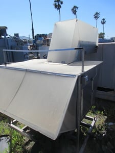 Omega Design #LFBP-1X-50, Stainless Steel Cleated Inclined Conveyor