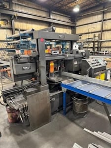 14" x 20" Hem #DC-1420HA-C, dual column fully automatic band saw, hydraulic clamping, 2 post, (3) vises, 2009
