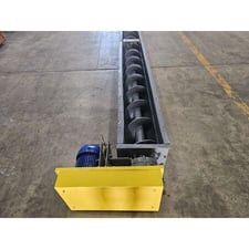 12" diameter x 32' long, Industrial screw auger conveyor, 2-7/16" shaft, refurbished