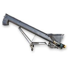 16" diameter x 18.5' long, Stainless Steel Incline screw conveyor