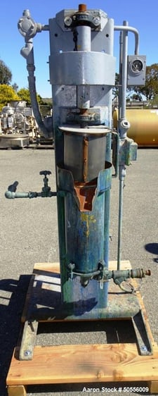 Paint Media Mill, 8" diameter x 30" H chamber, 6 gallon, jacketed chamber, 10 HP, 1740 RPM