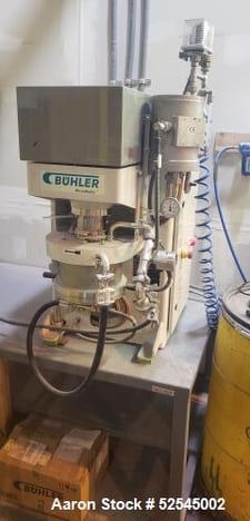 Buhler #FDCR-1MMX1, Micro Media X1 Nano Mill, 0.37 gallon active process chamber, 7.37 HP