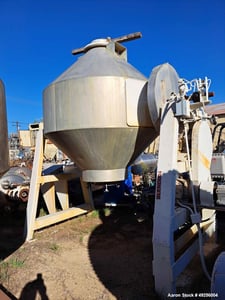 100 cu.ft. Gemco, Double Cone Blender, Stainless Steel, 7-1/2 HP, 1770 RPM, 18" diameter intake door and 8"