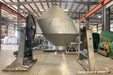 120 cu.ft. Gemco #120, Slant Cone Blender, Stainless Steel, 30" straight side x 80" diameter, 38" top cone