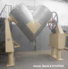 75 cu.ft. Patterson, V-Blender, Stainless Steel, 17.5" diameter inlet openings, 12" diameter discharge valve
