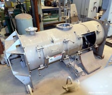 American Process #TD-24, Cylindrical Plow Mixer, 24 cu.ft. work capacity, 30" diameter x 84" L Chamber, 30