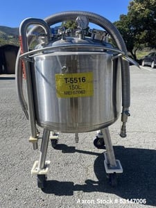 40 gallon Precision Stainless, Hastelloy Reactor Vessel, 45/FV psi @ 300 F MAWP, 100 psi @ 300 F Jacket