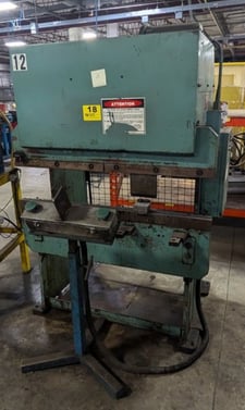 20 Ton, Allsteel #20-4, 4' overall, dual palm button operator station, from recent service, Tag #16391