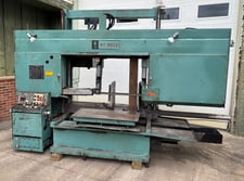 40" x 25" W.F. Wells #B25-2, semi-auto horizontal band saw, 2" blade width, 1998