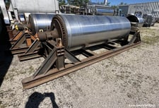 3.6' Single Drum Dryer Roll Only, 3' diameter x 10' face chrome plated roll, 160 psi @ 450 F, 1958