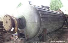 Buss, Paddle Rotary Vacuum Dryer, 211 cu.ft. work capacity, 63" diameter x 161.4" L, 2 bar Jacket, 11 kW