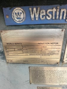 350 HP 3569 RPM Westinghouse, Frame 3506, weather protected enclosure type 2, 76 A, 2300 Volts