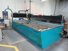 Techni #TJ300-X2, CNC waterjet, 5' 3" x 10' 6" table, 5' x 10' cutting envelope, 55000 psi, 50 HP, 2010