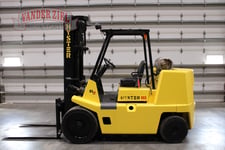 14700 lb. Hyster #S155XL, LPG forklift, 181" load height, 98" mast height, hard tire