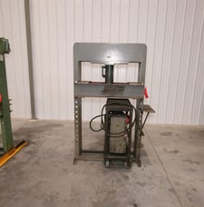 55 Ton, H-Frame press, 36" btwn uprights, 0"-24" ram to table, 3" table height adjustment